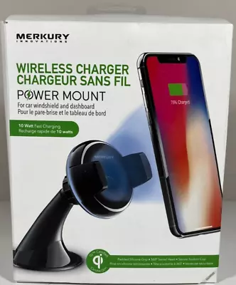 Merkury Innovations Wireless Charger Power Mount For Car Windshield & Dashboard • $17.99