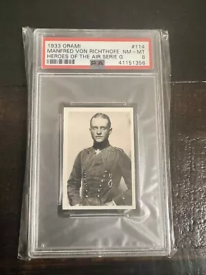 1933 Orami Manfred Von Richthofen Heroes Of The Air PSA 8 Super Rare. • $1999