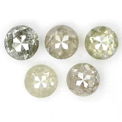 Natural Loose Rose Cut Diamond Grey Color 1.54 CT 3.75 MM Round Rose Cut N1776 • $139