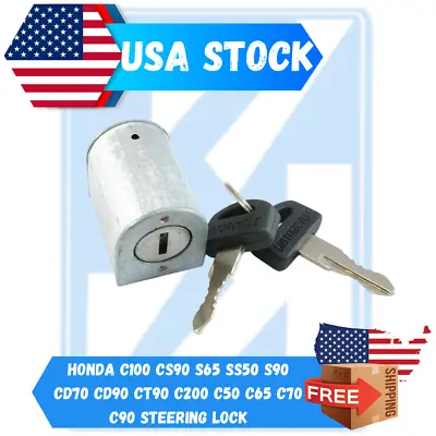 Honda C100 Cs90 S65 Ss50 S90 Cd70 Cd90 Ct90 C200 C50 C65 C70 C90 Steering Lock • $20.90