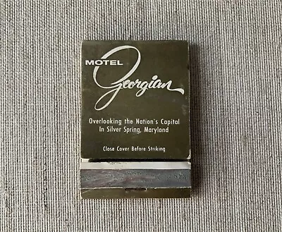Silver Spring Maryland GEORGIAN MOTEL Historic Hotel DC Lodging Matchbook Cover • $12