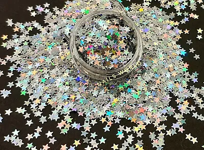 X18. 12Colours Nail Art STAR 3mm Holographic Glitter Shining Sequins Manicure UK • $3.22
