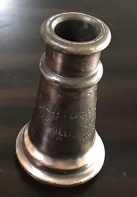 Solid Brass Vintage Fire Hose Nozzle - Pencil Holder   (1607) • $46