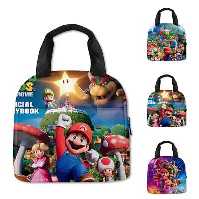 £6.06 • Buy Super Mario Lunch Box Bag Kids Boys Girls Thermal Insulated School Carry Tote
