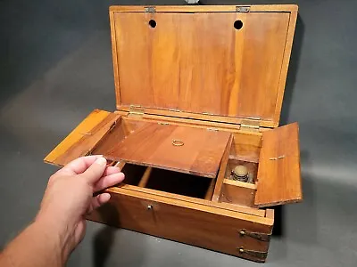 $150 • Buy Antique Vintage Style Travel Wood Writing Set Desk Box