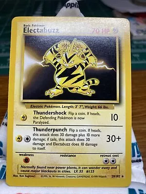 Pokémon TCG Electabuzz Base Set 20/102 Regular Unlimited Rare NM • $5.25