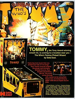 The Who's Pinball Wizard Tommy FLYER Original Artwork 8.5  X 11  Two Sides • $22.10