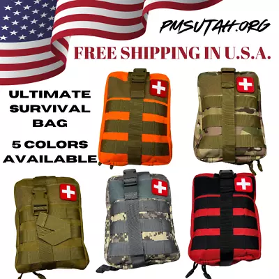 Emergency Survival Kit Bag First Aid Military Camping Prepper Bug Out Trauma Med • $42.70