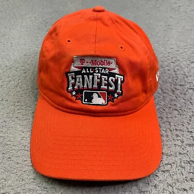 MLB All Star Fanfest Hat Cap Strap Back Orange New Era T Moble Embroidered Mens • $8.05