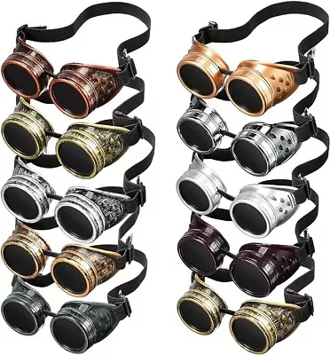 10 Pc Retro Victorian Steampunk Goggles Glasses Sunglasses Punk Cosplay Costumes • $44.95