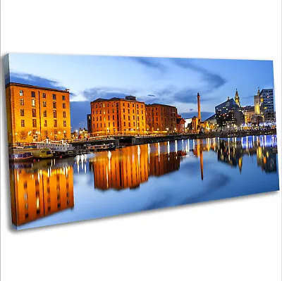 £19.99 • Buy Liverpool Albert Dock Skyline Canvas Print Framed Panoramic Wall Art Picture