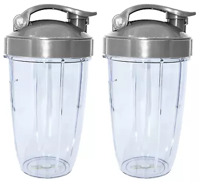 Blendin 2 Pack FlipTop ToGo Lid & 24oz CupCompatible With Nutribullet 600W 900W • $19.77