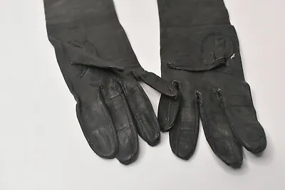 Vtg Kay Gloves Size 6 Western Germany Real Kid Extra Selected Quality Black Long • $17.99