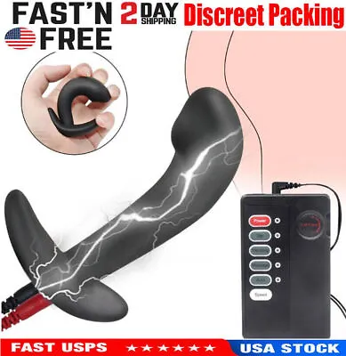 Electric Electro Male Prostate Massager Anal Butt Plug Sex Toys For Men E-Stim • $16.89