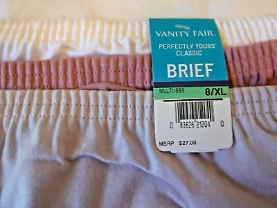 Vanity Fair Perfectly Yours 3 Briefs Panties 15320 100% Cotton Size 8 Multicolor • $14.97