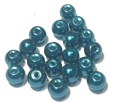 £2.45 • Buy Glass Pearl Beads COLOUR CHOICE 200x 4mm 100x 6mm 50x 8mm 25x10mm UK SELLER