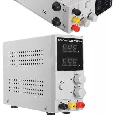 Lab Test Variable DC Bench Power Supply 0-30V 0-10A With LED Display Adjustable  • $53.21