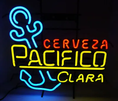 Cerveza Pacifico Clara Anchor Beer Neon Sign 20 X16  Lamp Light Real Glass Bar • $134.49