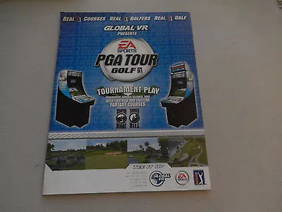 PGA TOUR GOLF    Arcade Game Flyer  • $3.49