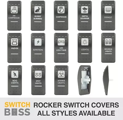 Rocker Switch COVER ONLY 105 Styles WHITE Suit 12v 24v 4x4 Boat Caravan Marine • $5.76