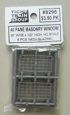 40 Pane Masonary Window HO 1:87 Scale Tichy Trains 8295 Layout Diorama • $3.40