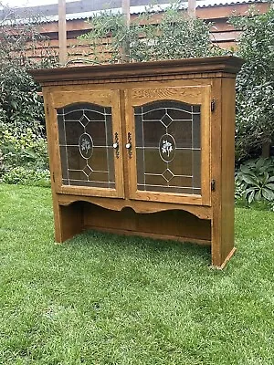 Antique Reproduction Traditional Oak Dresser Top Cabinet Bookcase • £120