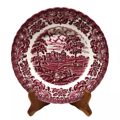 Vintage Pink British Anchor England Ironstone Olde Country Castles Dessert Plate • £19.37