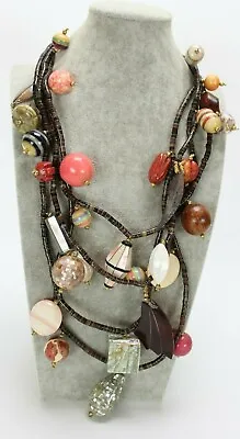 Vintage Necklace Star Brite Designs By Ceil Benjamin M45 W/ 4 Strands Signed  • $125.99