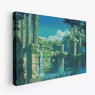 Beautiful Hanging Gardens Of Babylon2 Horizontal Canvas Wall Art Prints Pictures • $58.99