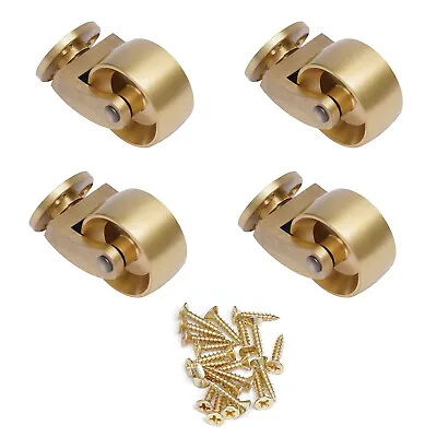 4 Vintage Style Round Heavy Duty SOLID BRASS Strong Swivel Caster Wheels Brass • $39.69