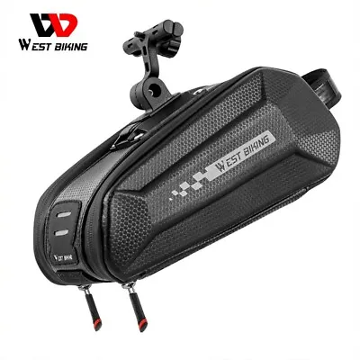 WEST BIKING Hard Shell Bike Bicycle Under Seat Saddle Tail Bag Waterproof 1.8L • £16.79