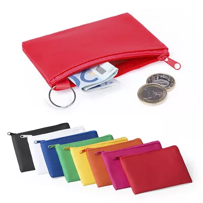 Women Small Change Bag Mini Purse Leather Coin Card Key Ring Wallet Pouch Zipper • $0.99
