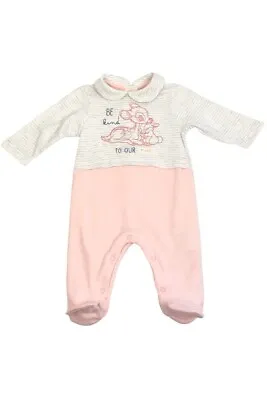 £6.99 • Buy NEW Baby Girl Bambi Sleepsuit Be Kind To Our Planet