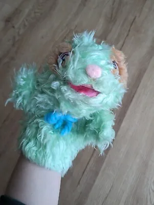 VINTAGE 80s Animal Toys Plus GREEN MONSTER HAND PUPPET Cute Guy 10  • $25.49