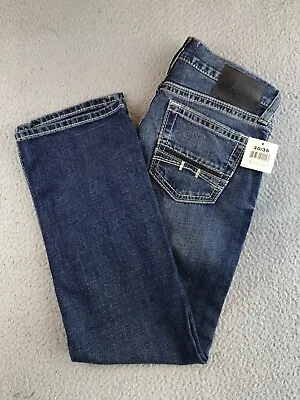 Ariat M7 Jeans Men's 30 X 36 Blue Denim Straight Leg Slim Fit Low Rise NWT Logo • $64.88