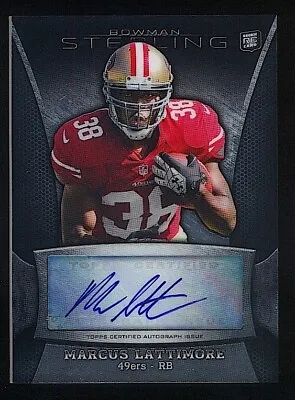 2013 Bowman Sterling MARCUS LATTIMORE Rookie RC Auto Autograph #BSA-ML 49ers • $4.99