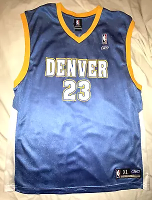 Vtg MARCUS CAMBY Denver Nuggets Basketball Jersey NBA UMass Minutemen MEN'S XL • $30