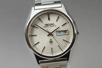 [Exc+5] Vintage Seiko Grand Quartz 4843-8041 Silver Dial Men's Watch From JAPAN • $309.90