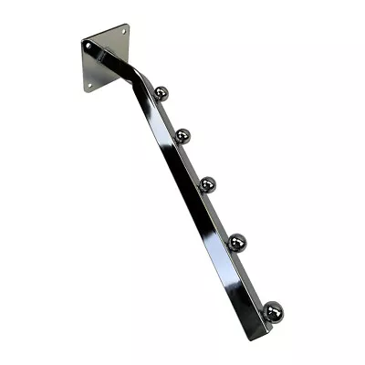 $12.99 • Buy Chrome 5-Ball 14'' Waterfall Faceout Wall Mounted Square Tube Display Hook