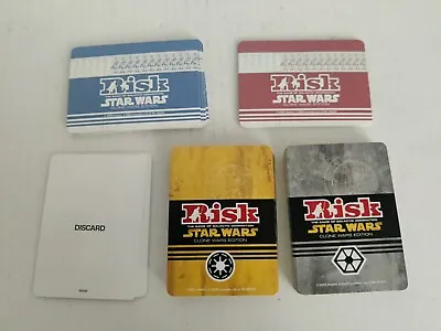 Risk Star Wars Clone Wars Edition 2005 Replacement 76 Cards Full Set  • $9.99