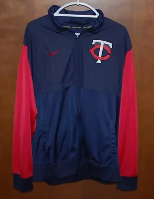 ⚾ Minnesota Twins Nike AUTHENTIC BSBL Training Jacket Mens XXL  Full Zip MLB 2XL • $39.95
