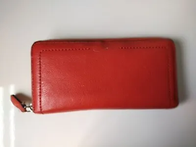Vintage Coach Large Purse In Red Leather • £25