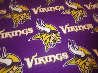 Minnesota Vikings 2 Layer Fleece Blanket 70 X59  (Sewn Edges) - Toss Design • $45