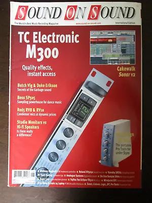 Sound On Sound Magazine June 2002 Tc Electronic M300 Cakewalk Sonar 2 Music Tech • £15.80