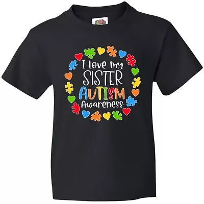 Inktastic I Love My Sister Autism Awareness Youth T-Shirt Big Little Brother Bro • £12.04