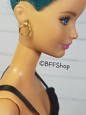 New! Gold Hoops Earrings Vintage Style Barbie Fashion Accessory Pretend Jewelry  • $4.99