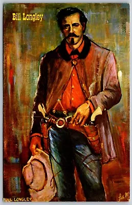 Postcard Bill Longley Gun Fighters Of The Old West Lea McCarty Art A18 • $4.99