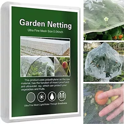 Garden Netting Ultra Fine 8x10Ft Plants Cover Barrier Mesh For Plant Vegetable • $13.94