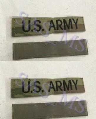 LOT OF 2 U.S. Army Name Tape OCP W2 Scorpion Multicam Hook & Loop Patch New • $6.99