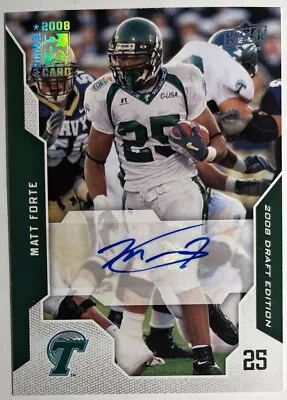 2008 Upper Deck Draft Edition #73 Matt Forte RC   Auto Autographs • $19.99